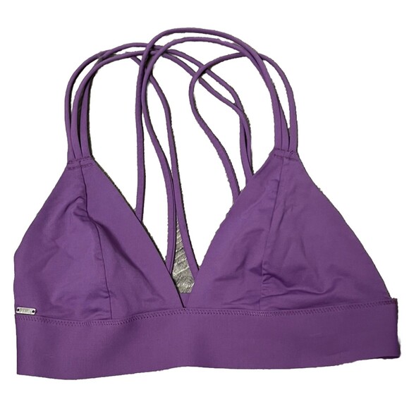 Victoria Secret Pink Bra Purple Triangle Bralette Multiway Racerback Wireless XS - Picture 1 of 4